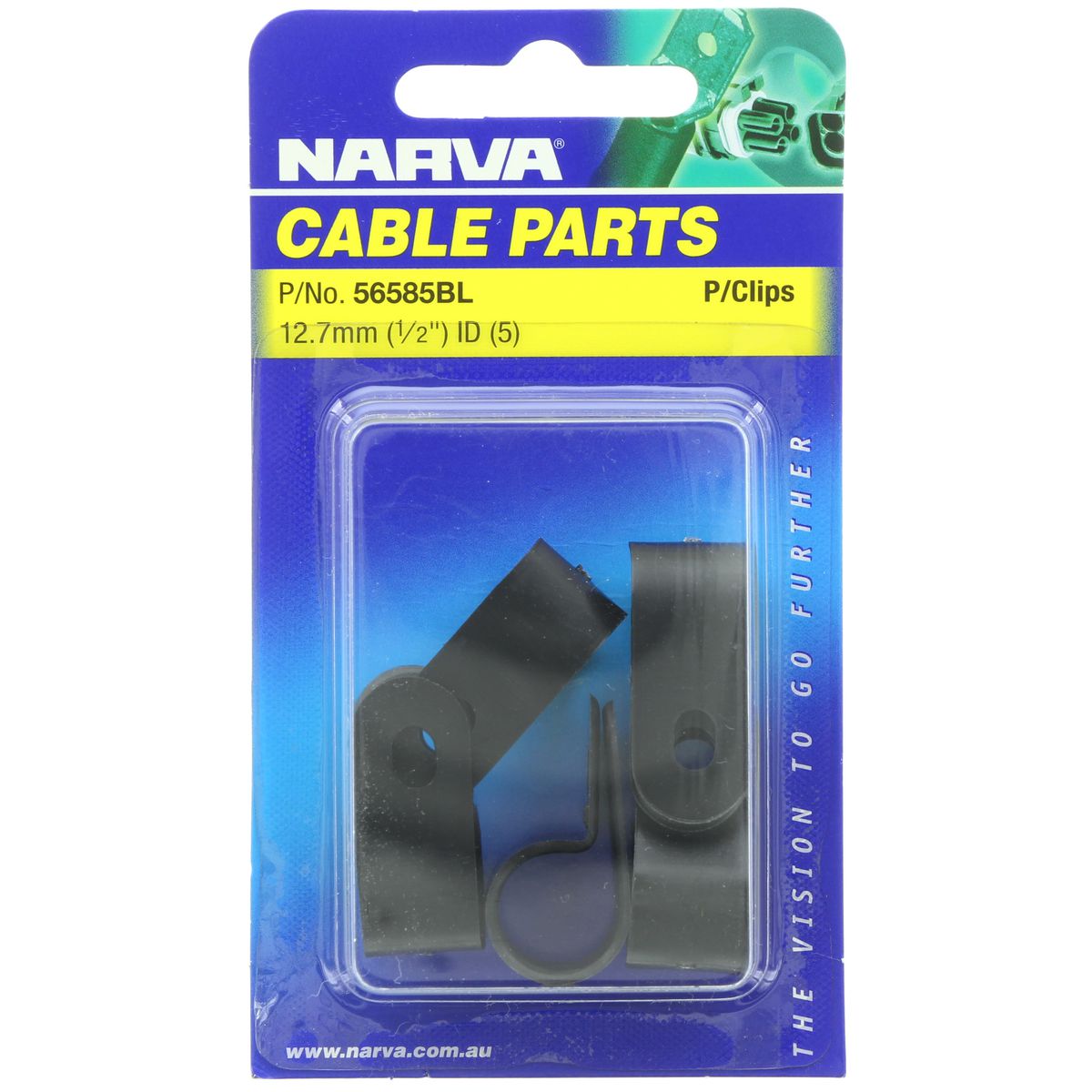 Narva Cable Clamp P-Clip 12.7mm 56585BL