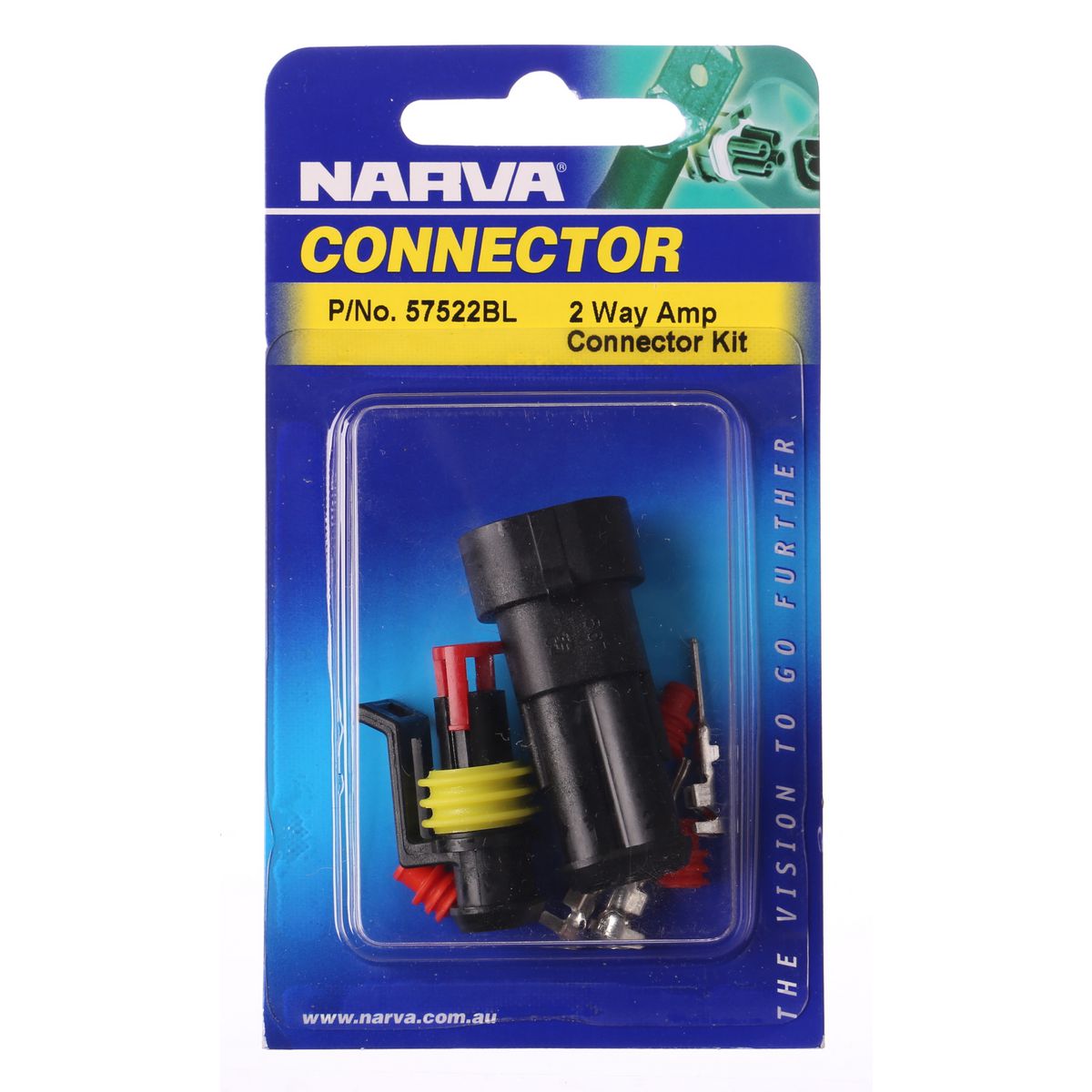 Narva 2 Way Waterproof AMP Connector Housing Kit 57521BL