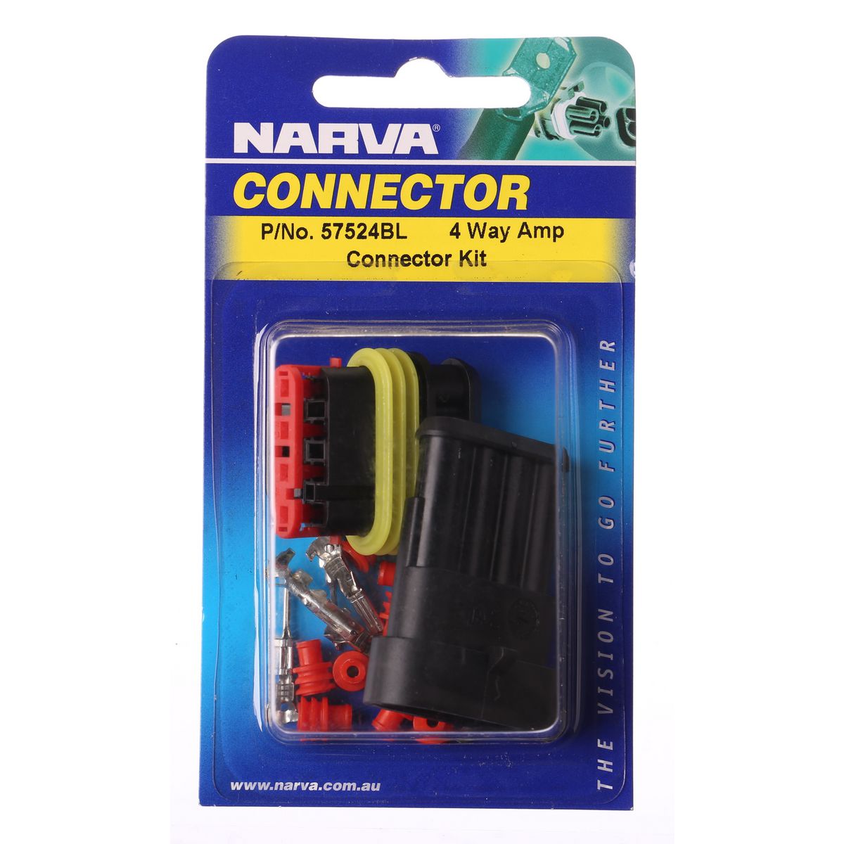 Narva 4 Way Waterproof AMP Connector Housing Kit 57521BL