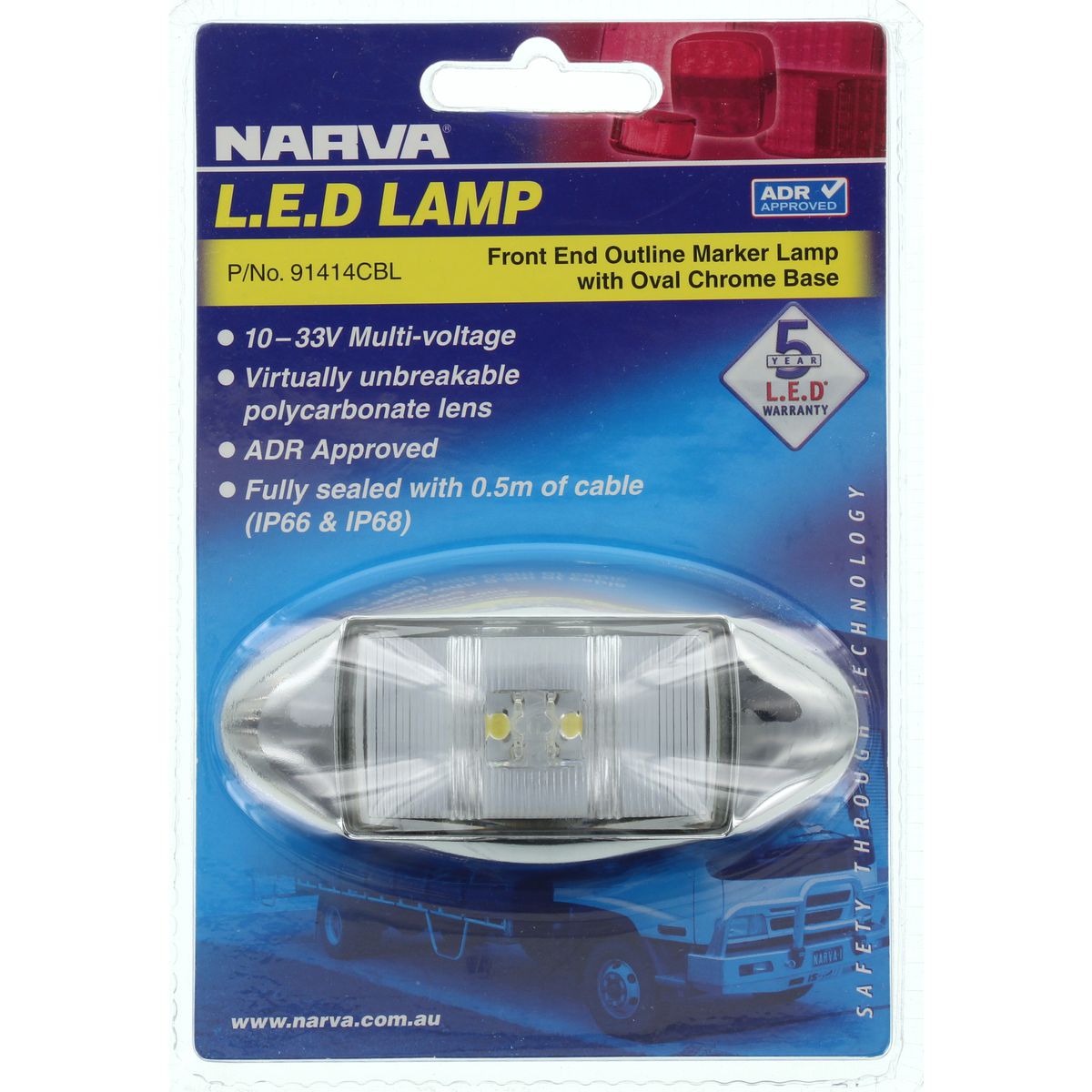 Narva Front Marker Light Clear LED 9 To 33V 91414CBL