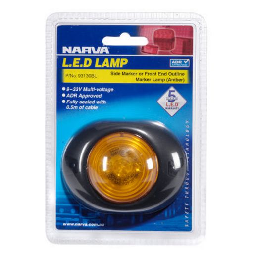 Narva Front Marker Light Amber Led 9 To 33V 93130BL