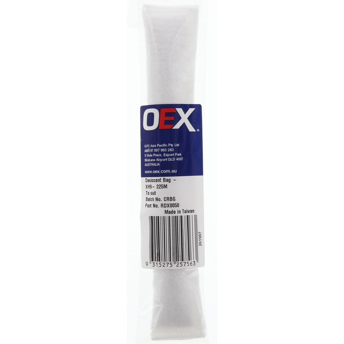 OEX Desiccant Filter Bag. 225mm RDX0050