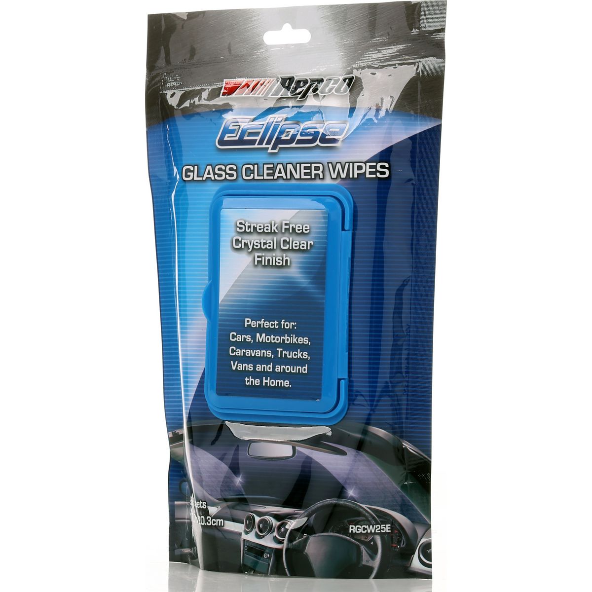 Eclipse Glass Cleaning Wipes 25Pk RGCW25E