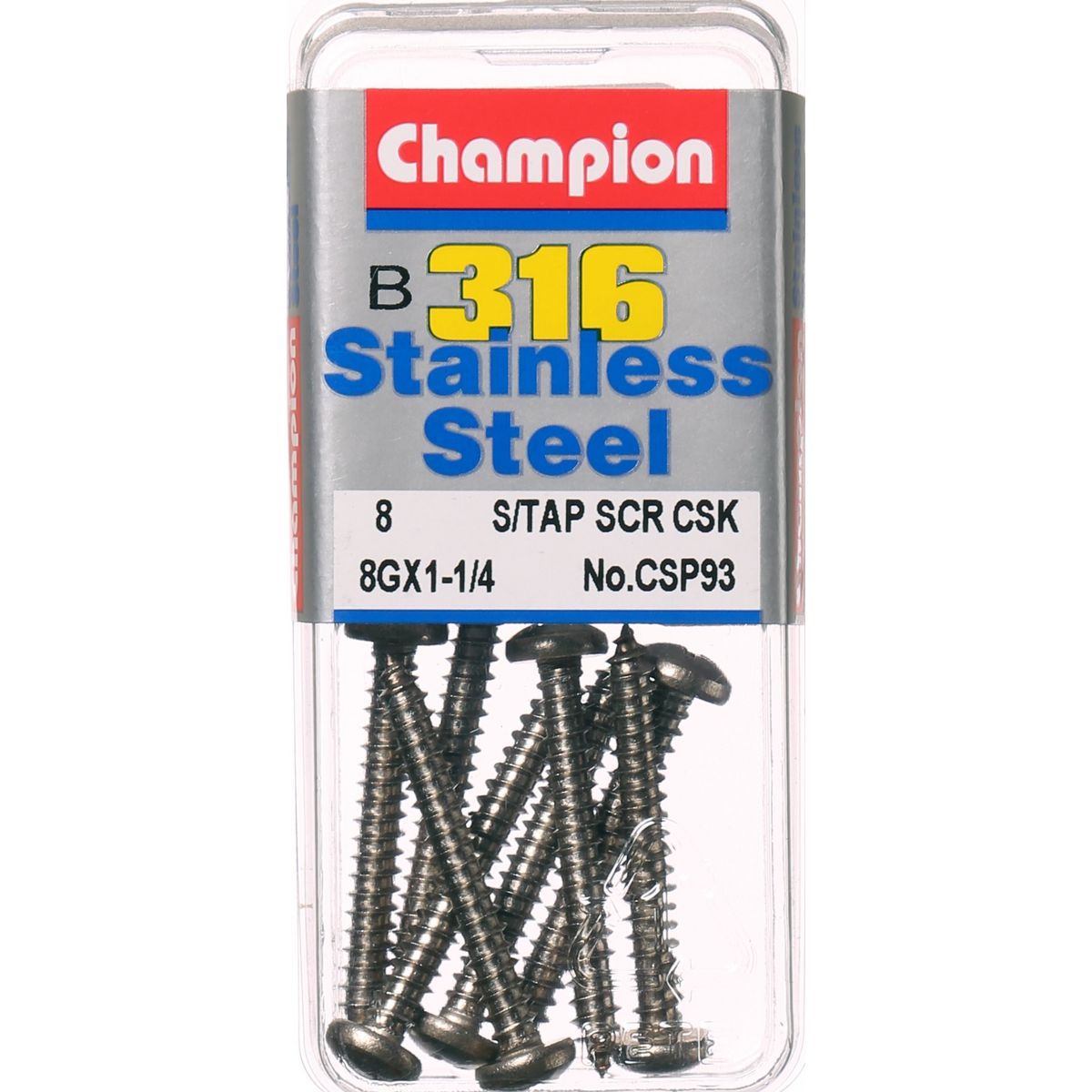 Champion Fasteners Self TaPPEr Screw Pan Phillips Stainless Steel 4.2X32mm 316/A4 CSP93