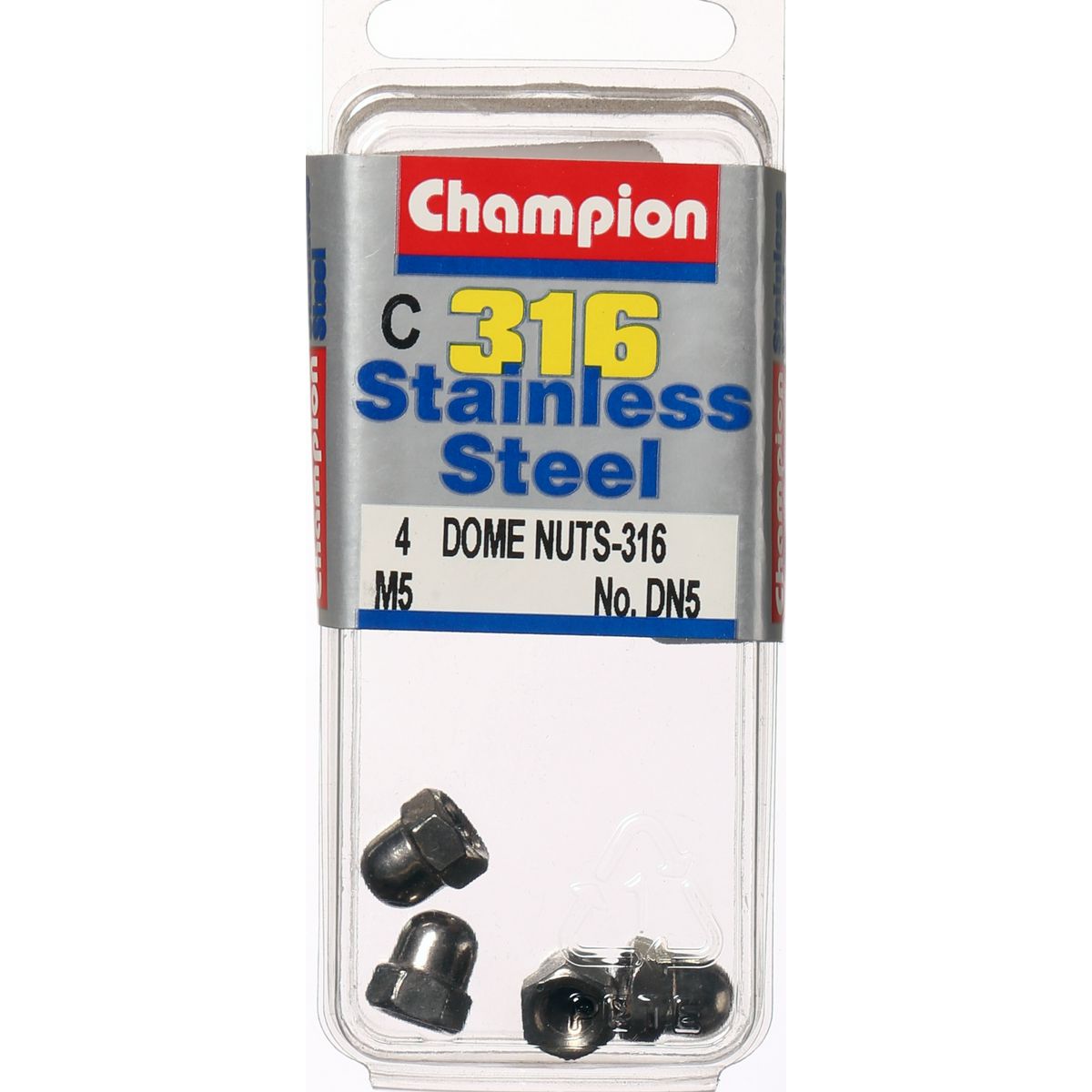 Champion Fasteners Hex Dome Nut Stainless Steel M5X0.8mm 316/A4 DN5