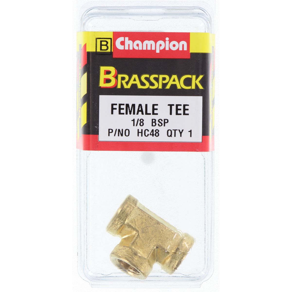 Champion Brass Tee Joiner 1/8 Hose HC48