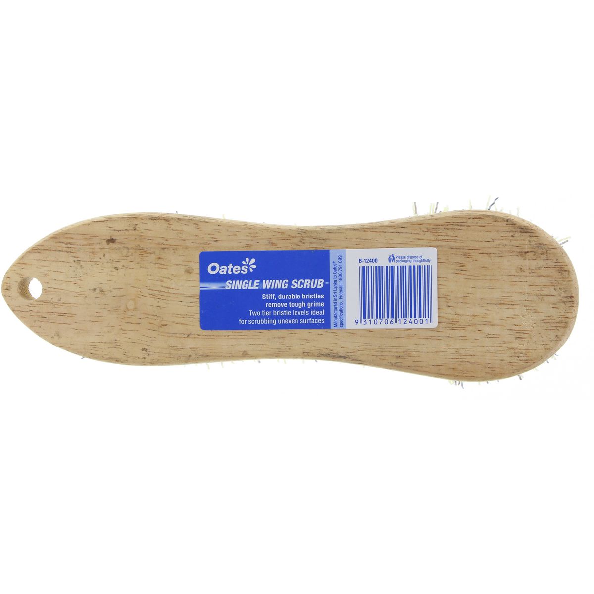 Oates Scrubbing Brush Single Win Synthetic Wood 164793