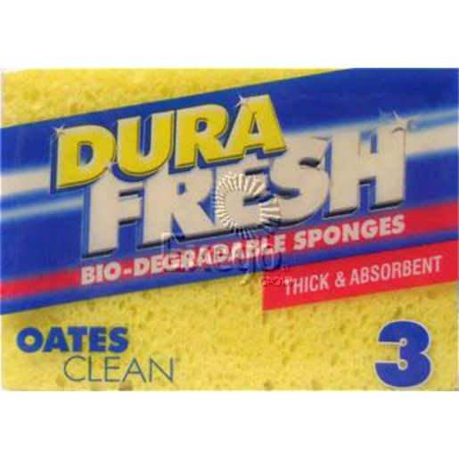 Oates Durafresh Sponge 3 Pack SP-NAT-01