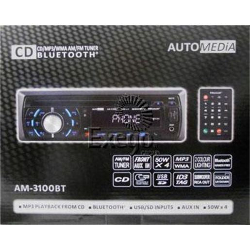 Automedia Head Unit CD / MP3 / USB / SD / AUX / Bluetooth AM-3100BT