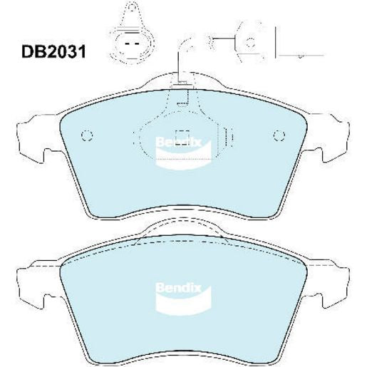 Bendix Heavy Duty Brake Pad Set Front DB2031 HD