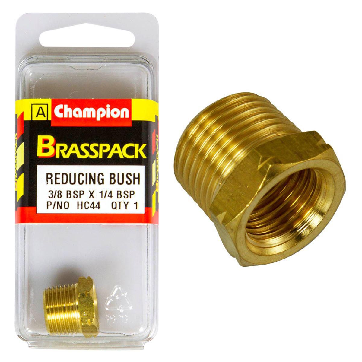 Champion Brass Reducing Bush 3/8 x 1/4 BSP HC44