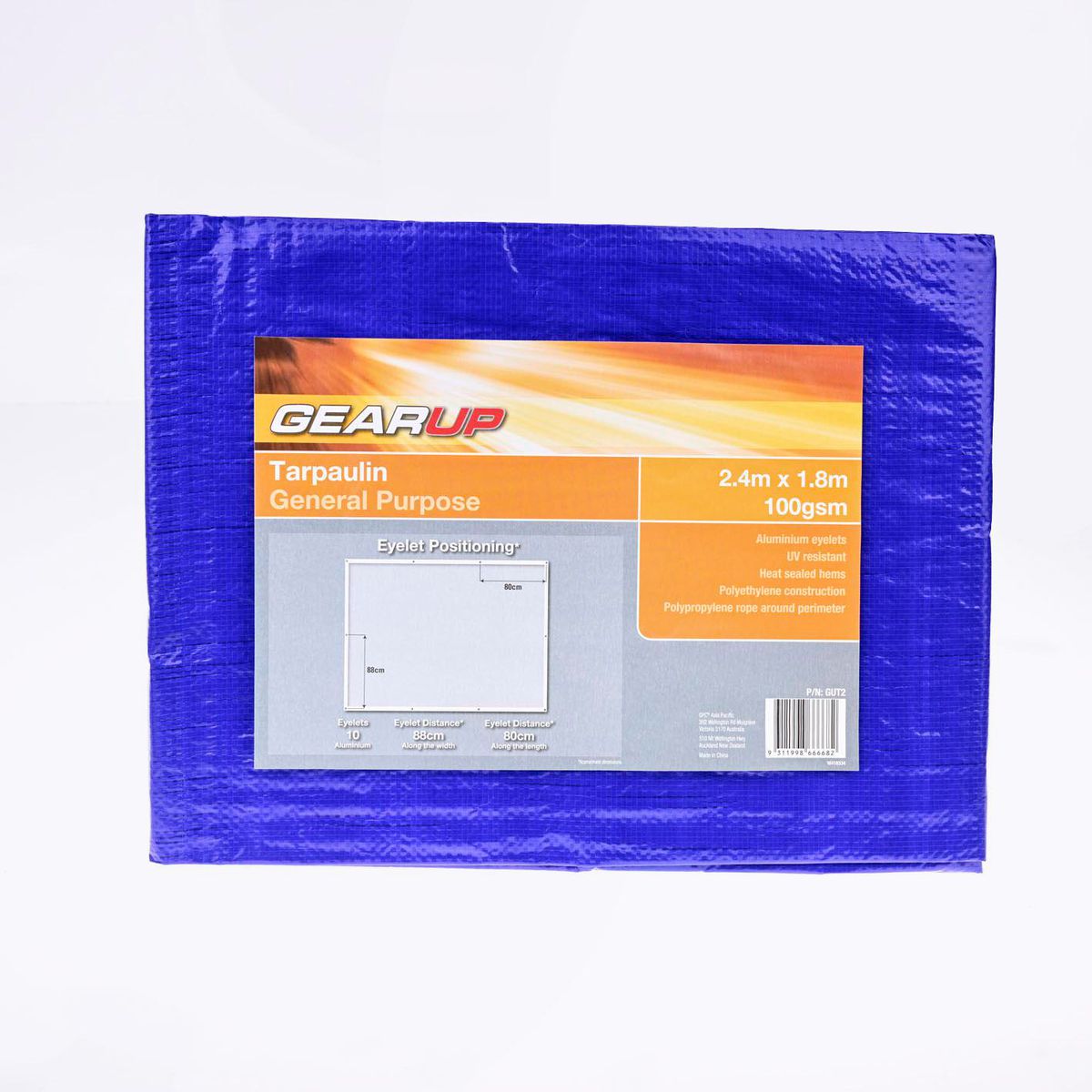 Gearup Light Duty Tarpaulin 2.4m x 1.8m