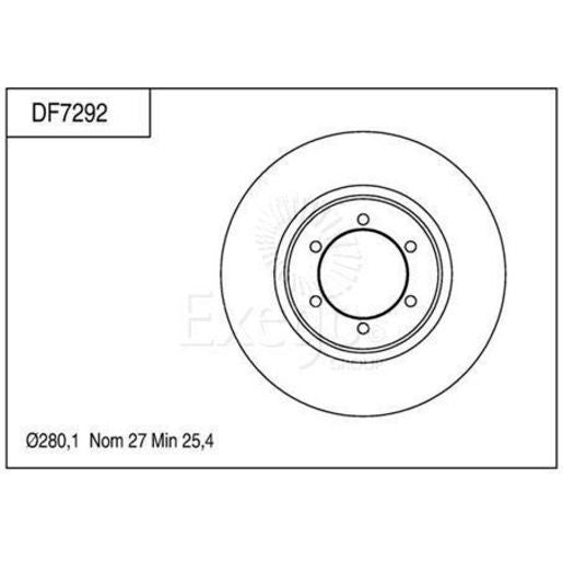 TRW Disc Brake Rotor DF7292S