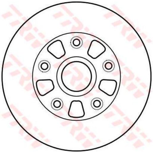 TRW Brake Rotor 255mm Front DF4009S