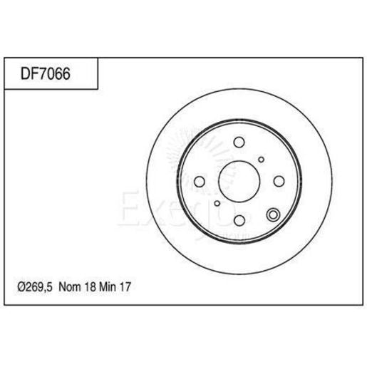 TRW Disc Brake Rotor Vented DF7066S