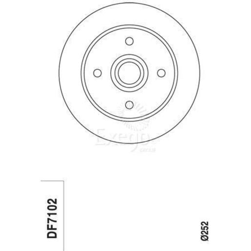 TRW Disc Brake Rotor Solid DF7102S