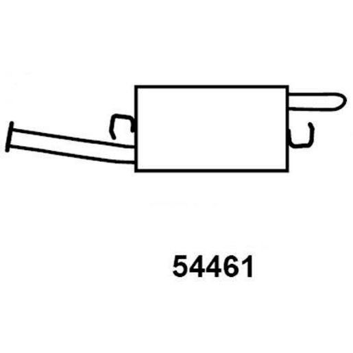 Walker Exhaust Muffler-Exhaust Rear 54461