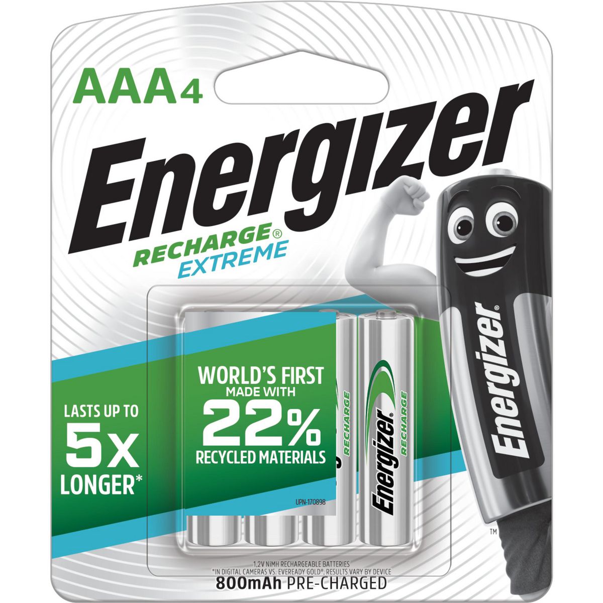 Energizer AAA Battery Recharge 4Pk NH12BP4T