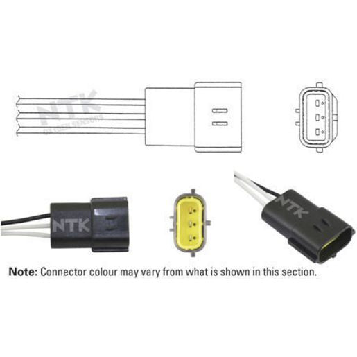 NTK Oxygen Sensor 3 Wire 450Mm Cable OZA186-F7