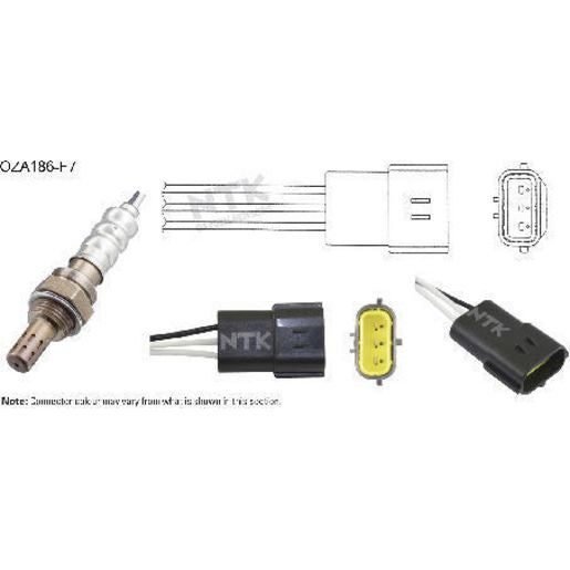 NTK Oxygen Sensor 3 Wire 450Mm Cable OZA186-F7