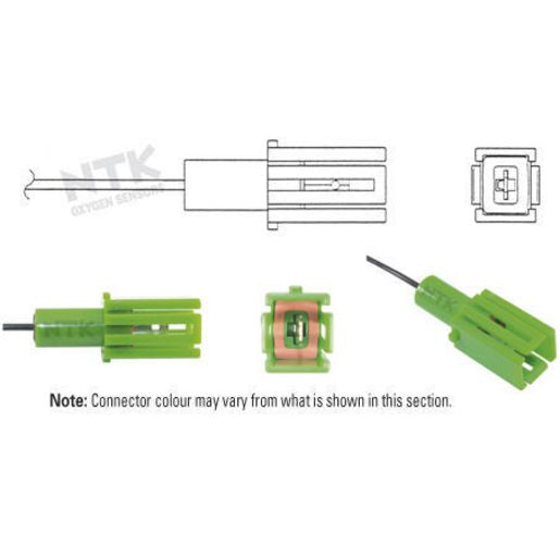 NTK Oxygen Sensor 1 Wire 550Mm Cable OZA19-E6