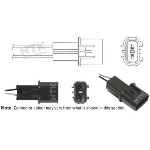NTK Oxygen Sensor 2 Wire 630Mm Cable OZA428-E3