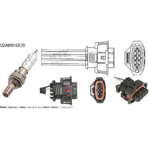 NTK Oxygen Sensor 4 Wire 525Mm Cable OZA659-EE70