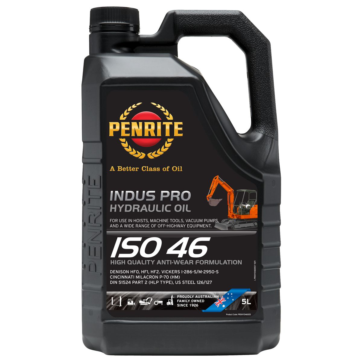 Penrite Indus Pro Hydraulic 46 ISO 46 Hydraulic Oil 5L