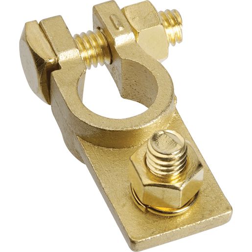 PROJECTA Forged Brass Battery Terminal Negative Stud Square Mount BT10-N1