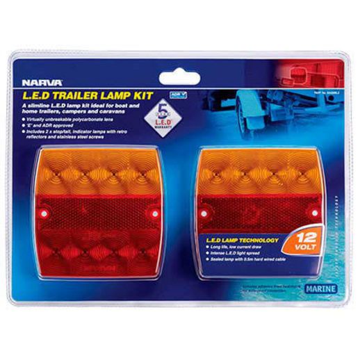 Narva LED Stop/Tail Lamp Slimline Pair 93430BL2
