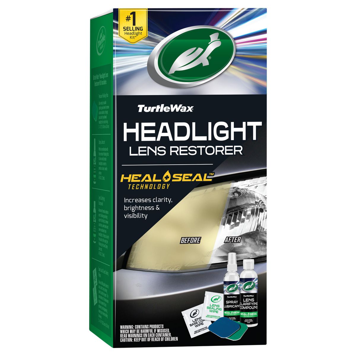 Turtle Wax 2in1 Headlight & Lens Restorer Kit