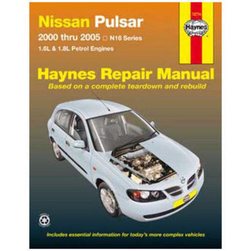 Haynes Owner's Workshop Manual - Nissan Pulsar 2000-2005 72774