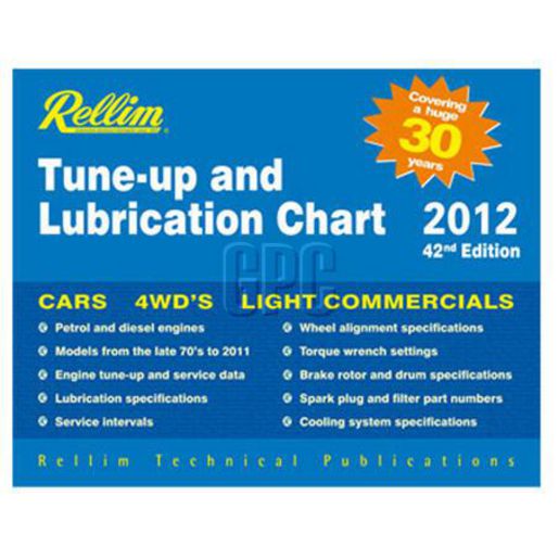 Rellim Manual-Tune-Up Lube Chart 2012 Workshop Manual 2012 RER42
