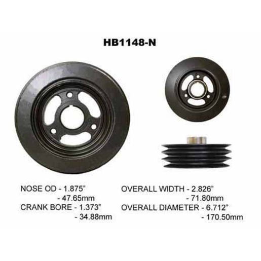 Powerbond OEM Replacement Harmonic Balancer HB1148N