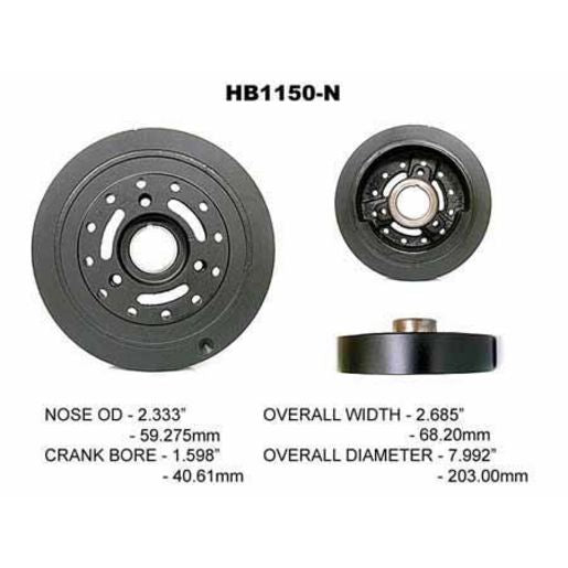 Powerbond OEM Replacement Harmonic Balancer HB1150N