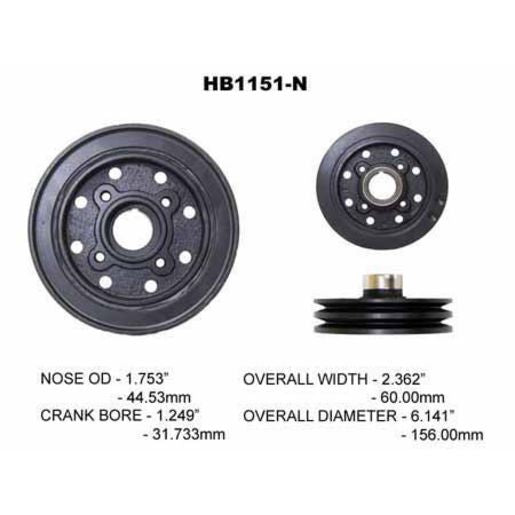 Powerbond OEM Replacement Harmonic Balancer HB1151N