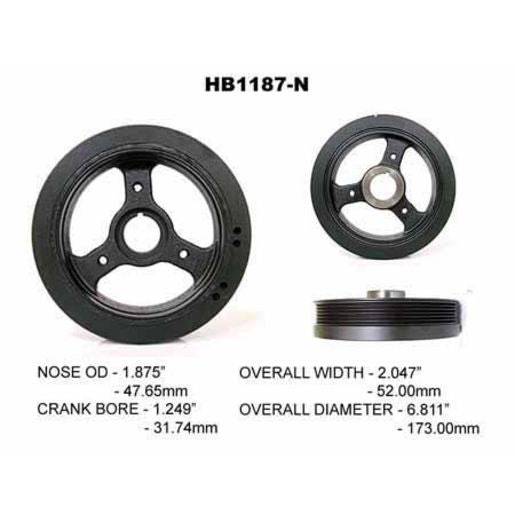 Powerbond OEM Replacement Harmonic Balancer HB1187N