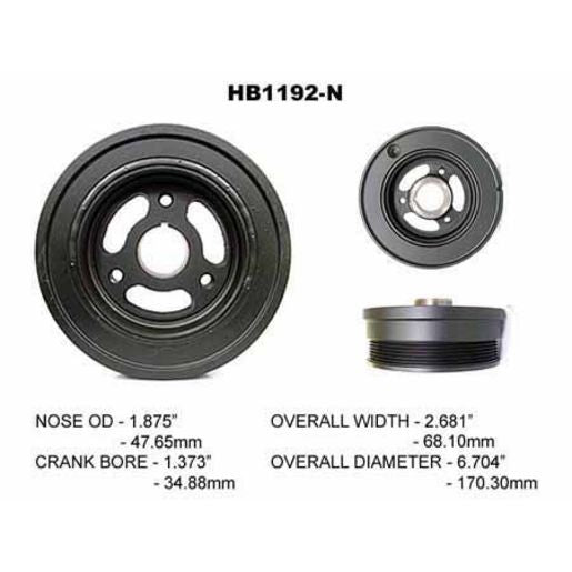 Powerbond OEM Replacement Harmonic Balancer HB1192N