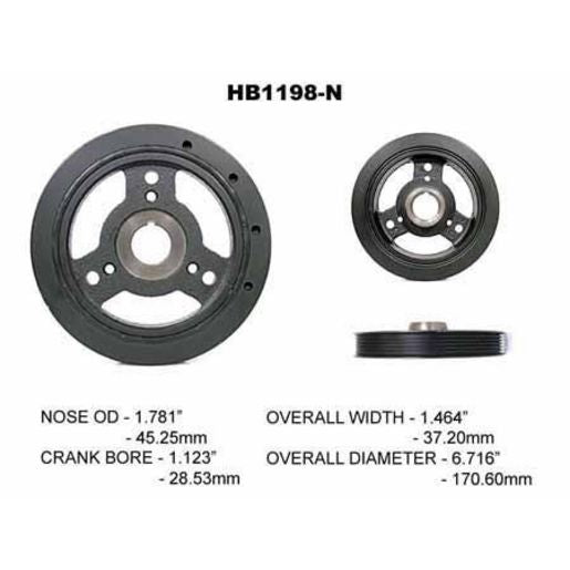 Powerbond OEM Replacement Harmonic Balancer HB1198N