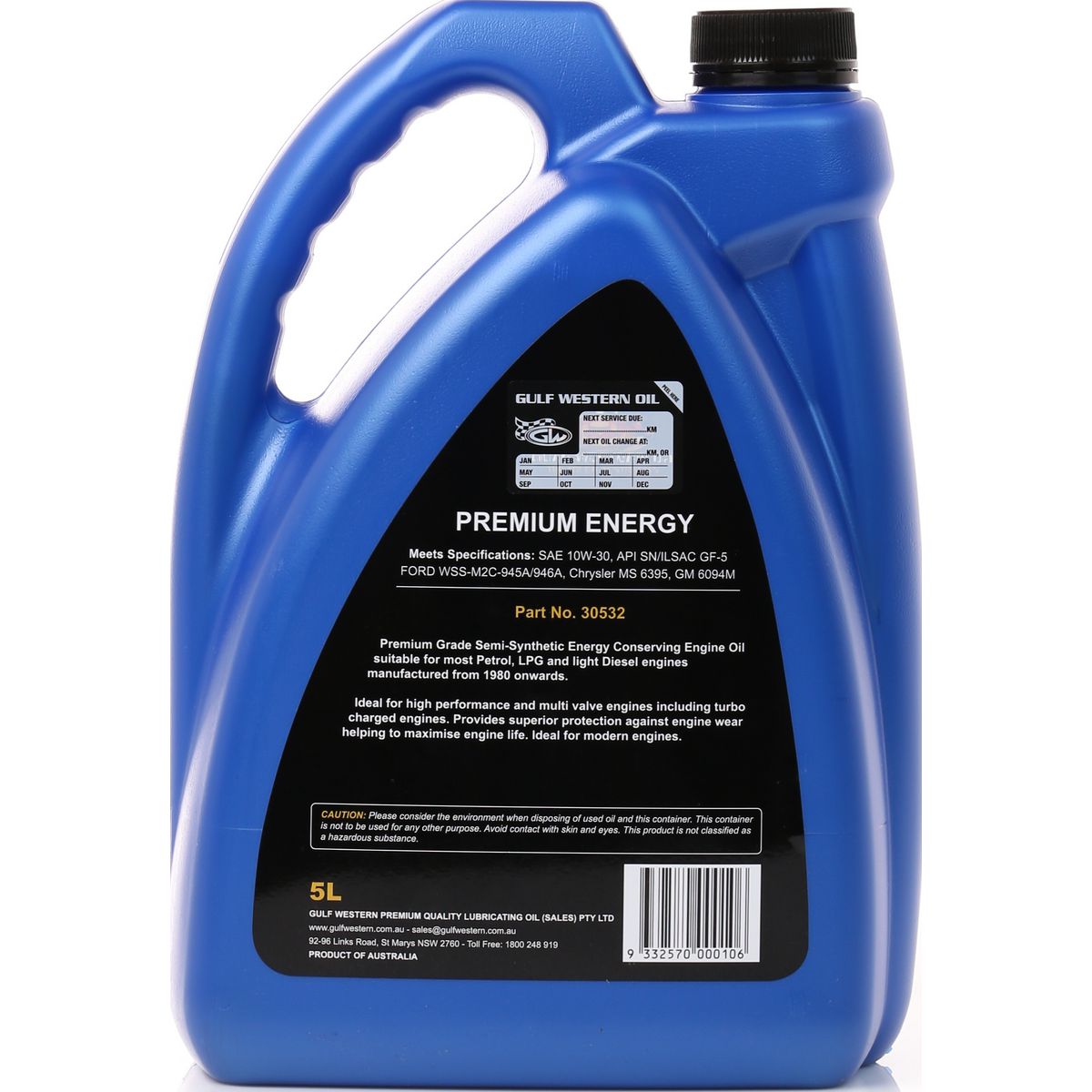 Gulf Western Premium Energy Semi Synthetic 10W-30 Engine Oil 5L 30532