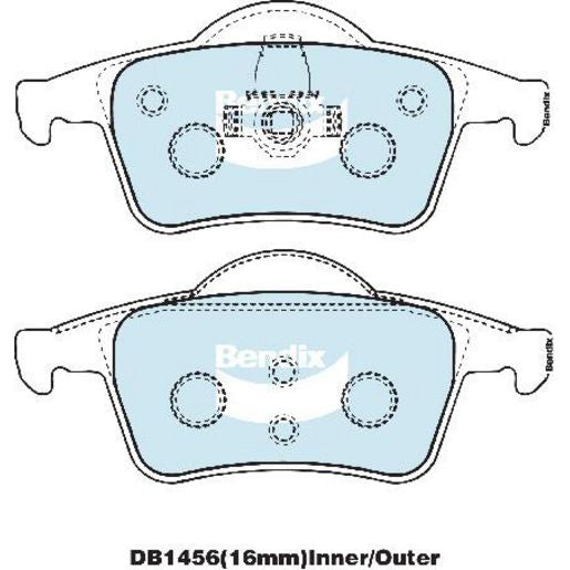 Bendix EURO Brake Pad Set Rear DB1456 EURO+