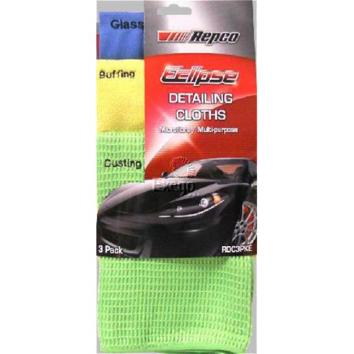 Eclipse Assorted Detailing Cloths 3Pk RDC3PKE