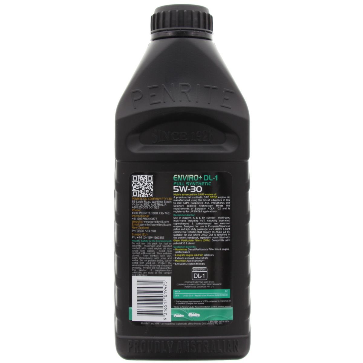 Penrite Enviro+ Dl Engine Oil 5W-30 1 Litre EPLUSDL1001