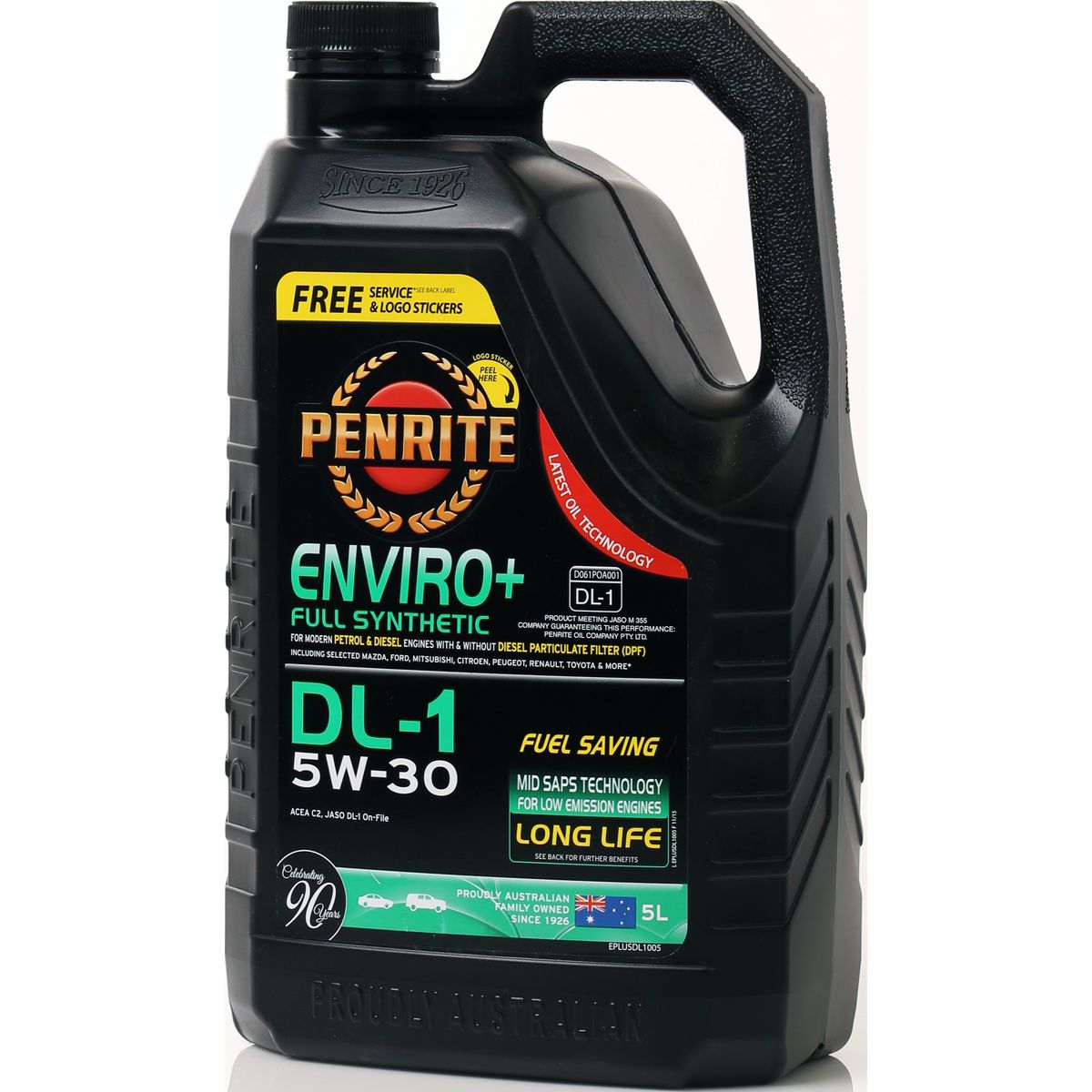 Penrite Enviro+ Dl1 Engine Oil 5W-30 5 Litre EPLUSDL1005