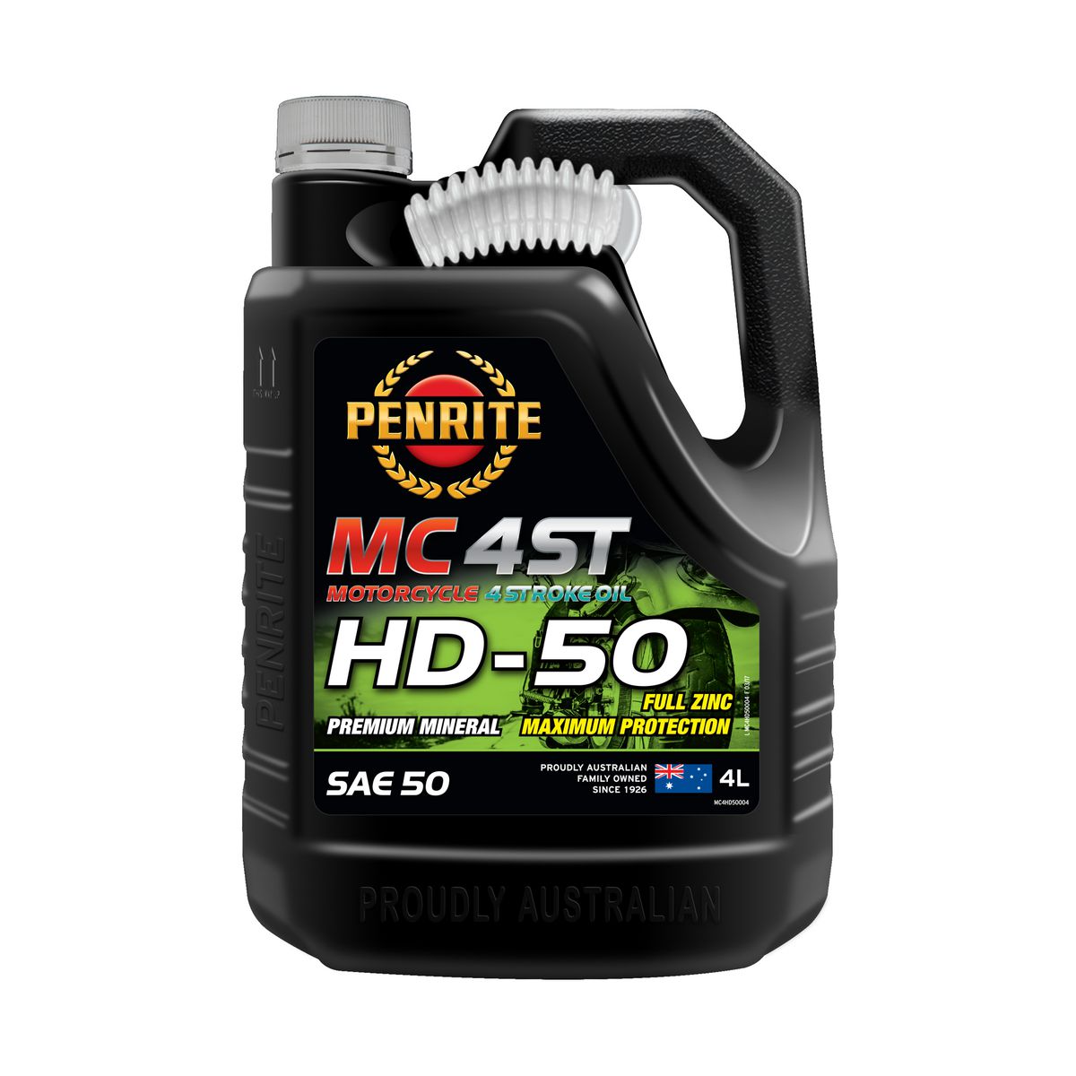 Penrite MC-4ST 4 Stroke Oil Mineral HD SAE 50 4L