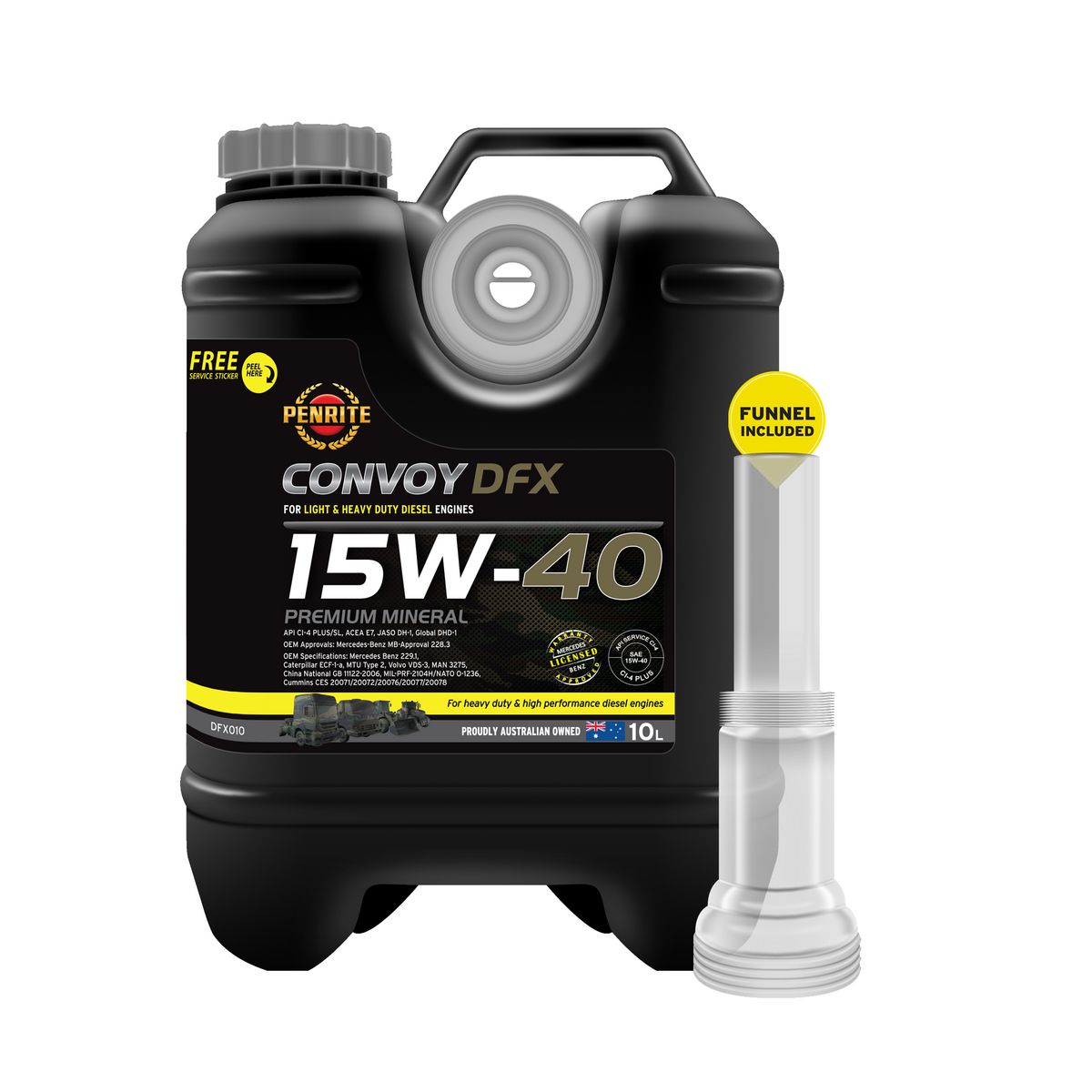Penrite Convoy Diesel Fx 15W-40 Engine Oil 10L DFX010