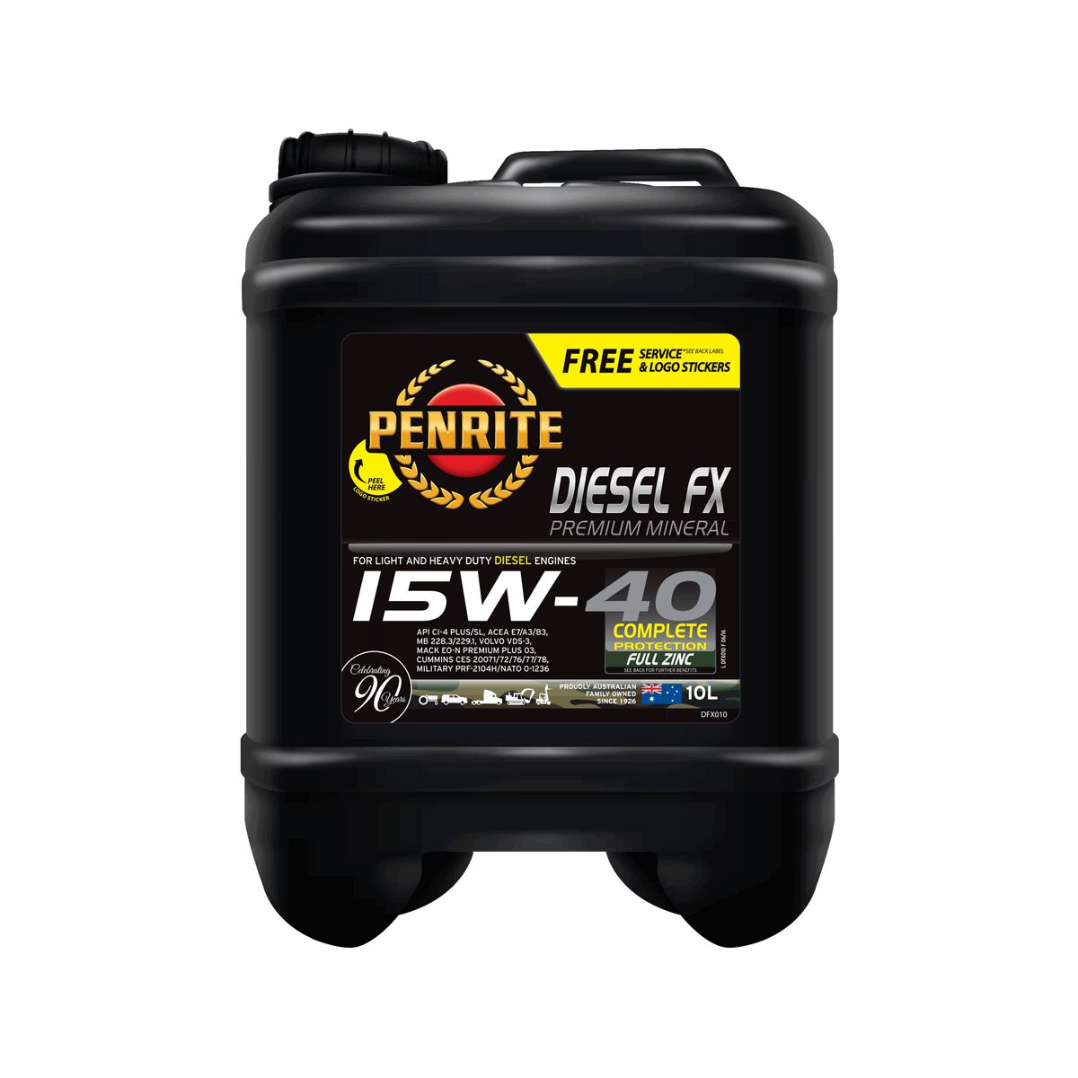 Penrite Convoy Diesel Fx 15W-40 Engine Oil 10L DFX010
