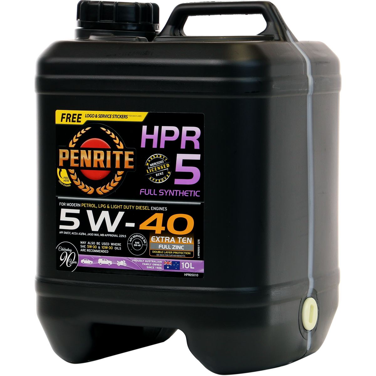 Penrite HPR 5 SAE 5W-40 Engine Oil 10L