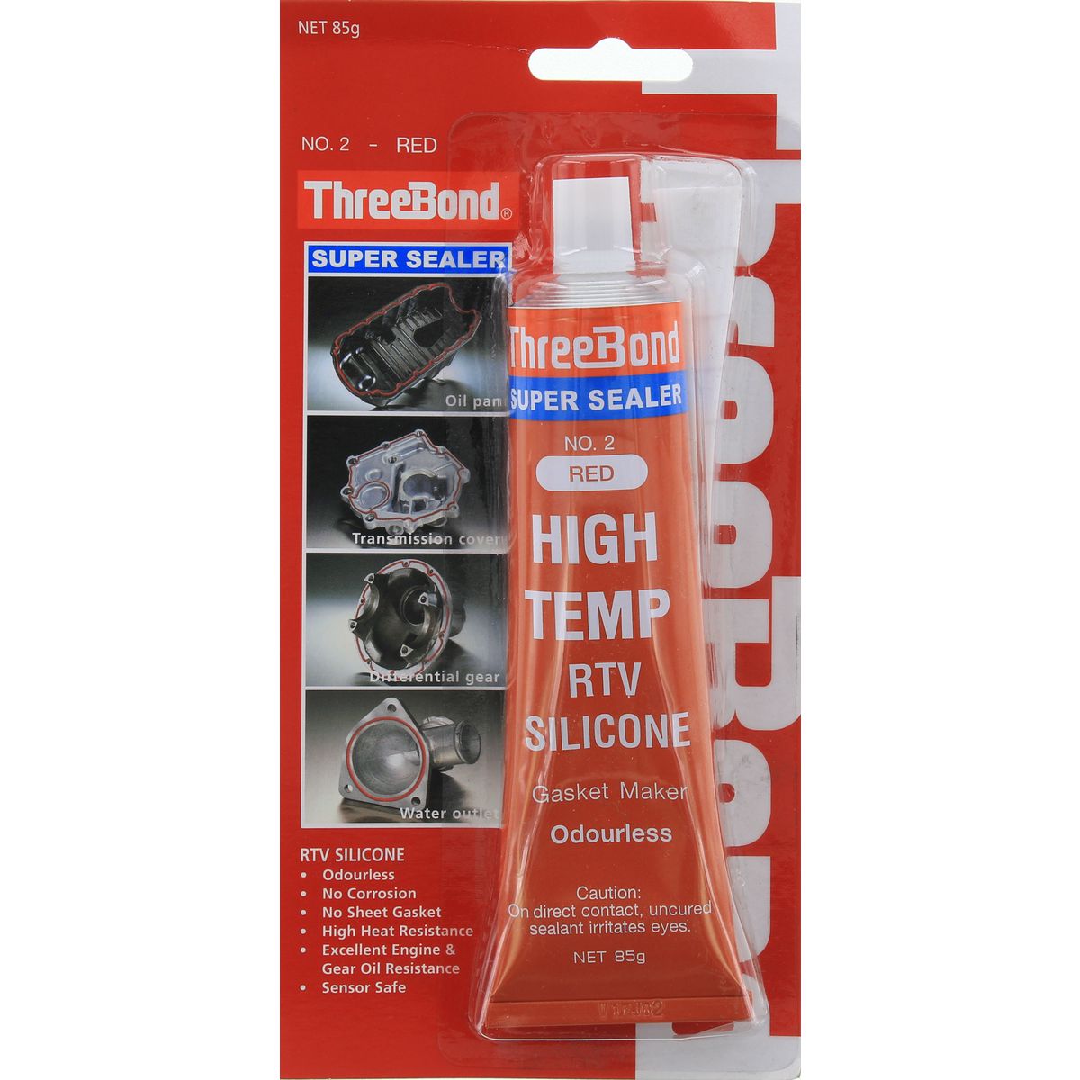 ThreeBond High Temp RTV Silicone Liquid Gasket Red 85g SS2-85BP