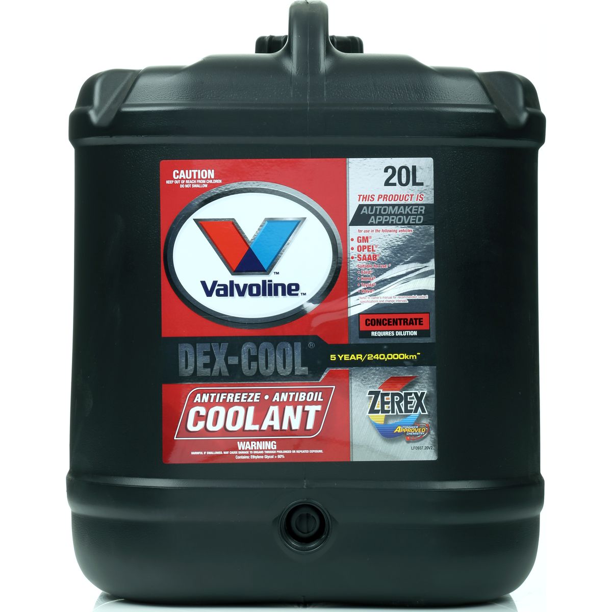 Valvoline Coolant Zerex DEX-COOL Concentrate 20L 0937.2